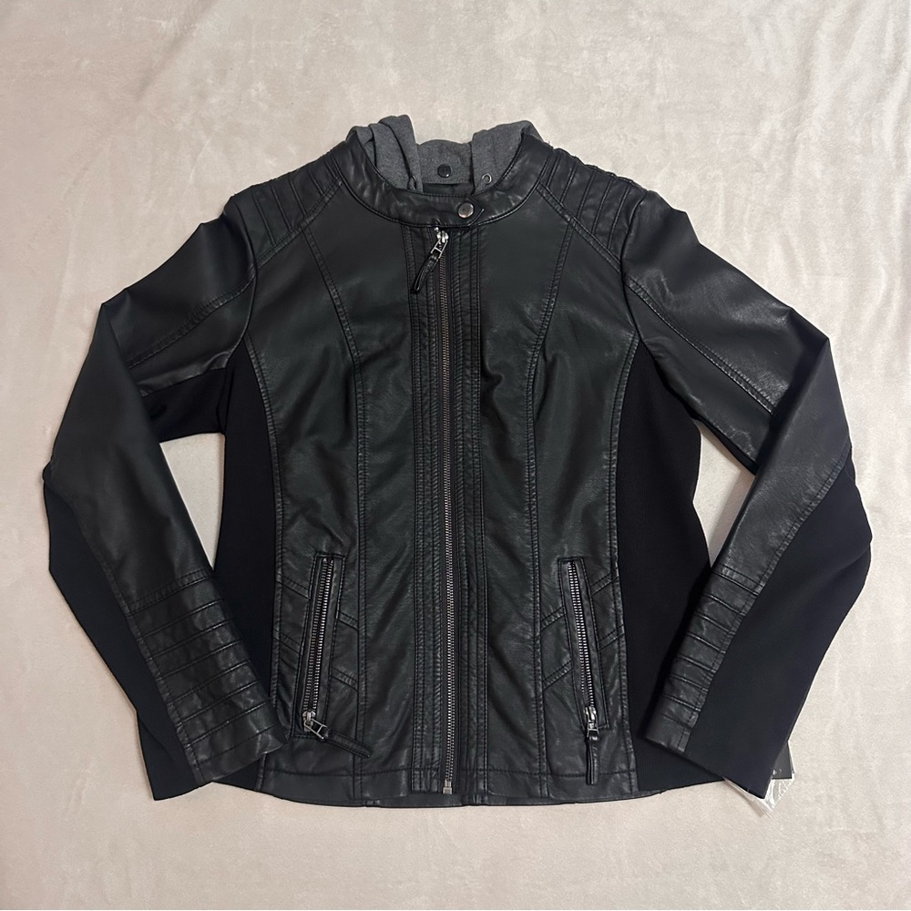 NWT!| a.n.a Black Faux Leather Jacket
